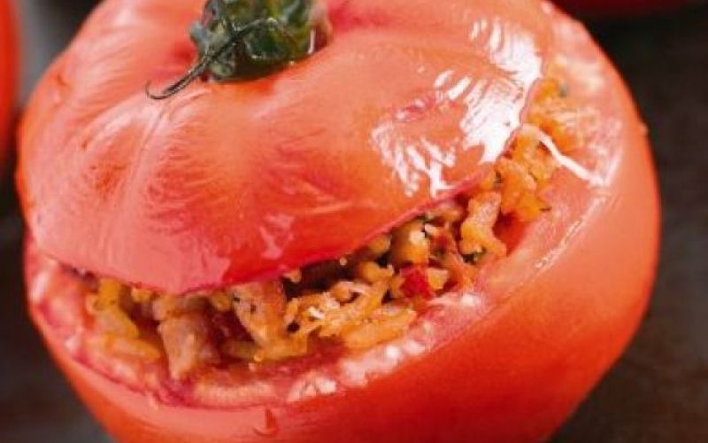 Pečeni paradižniki s špinačo