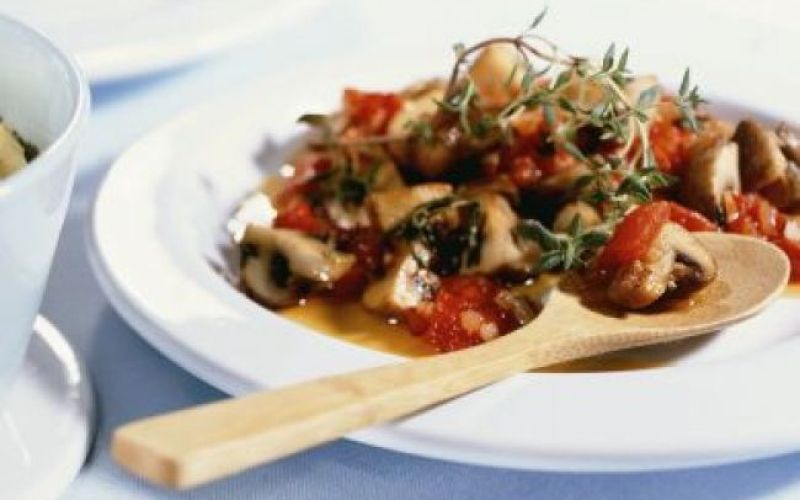 Polenta s šampinjoni