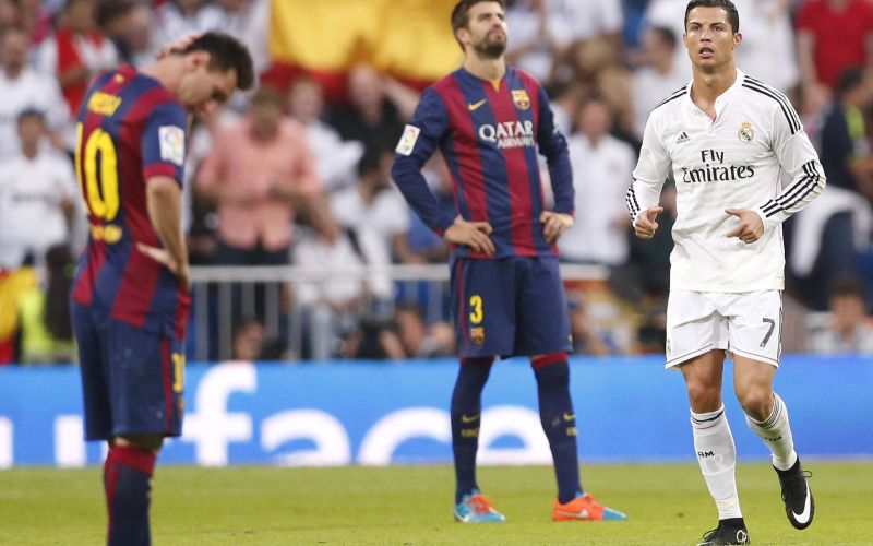 Lionel Messi Gerard Pique Cristiano Ronaldo Real Madrid Barcelona Bernabeu