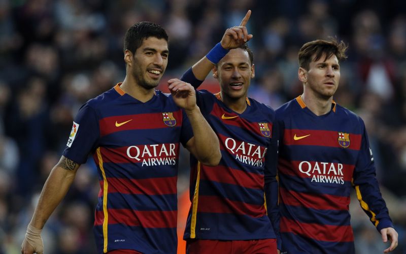 Luis Suarez Neymar Lionel Messi Barcelona Real Sociedad