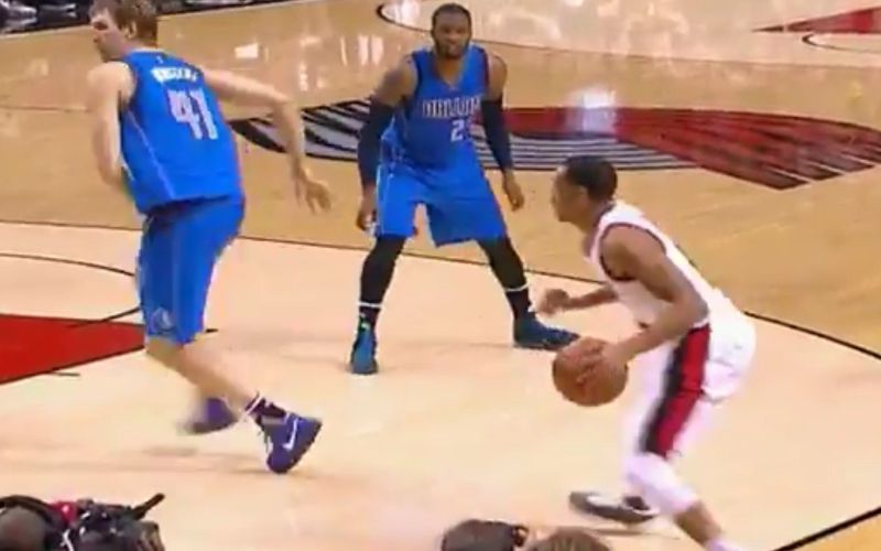 C.J. McCollum Dirk Nowitzki Portland Trail Blazers Dallas Mavericks