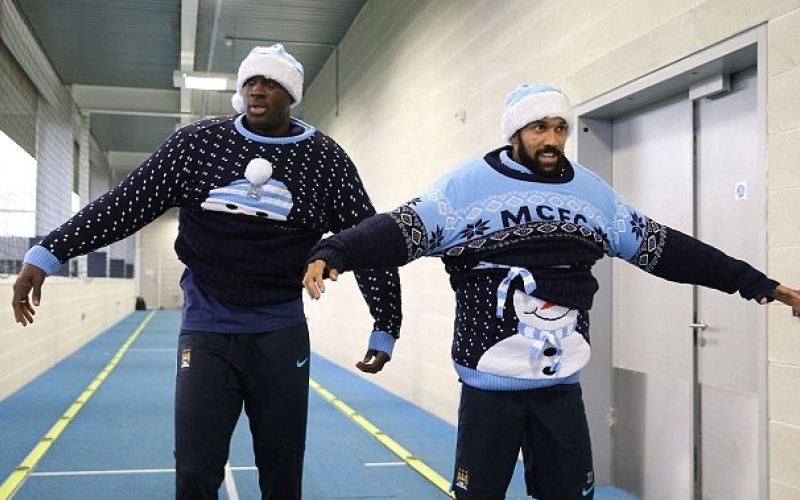 Yaya Toure Gael Clichy Manchester City