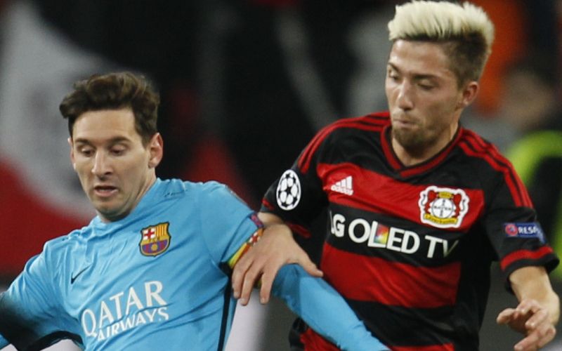 Lionel Messi Kevin Kampl Bayer Leverkusen Barcelona