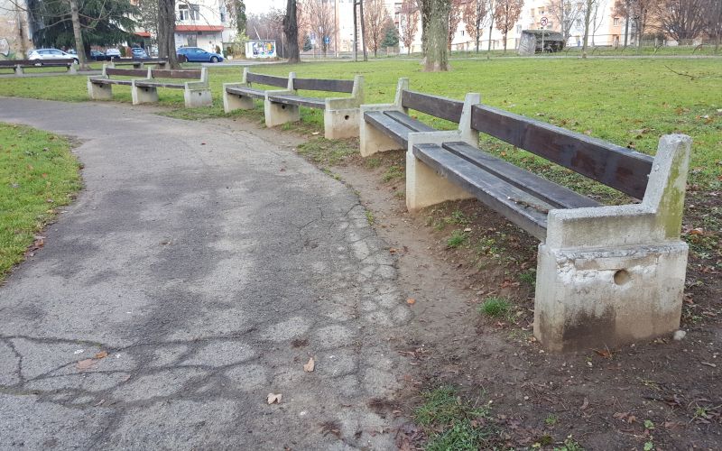 Dotrajan Magdalenski park v Mariboru