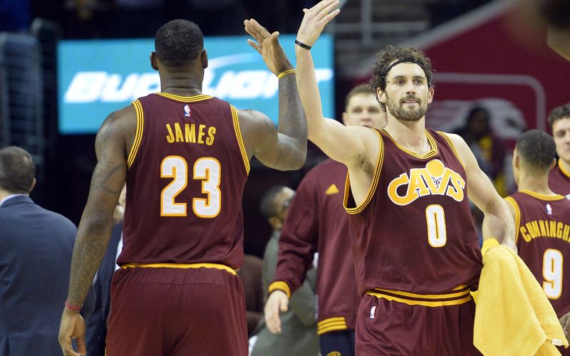 LeBron James Kevin Love Cleveland Cavaliers