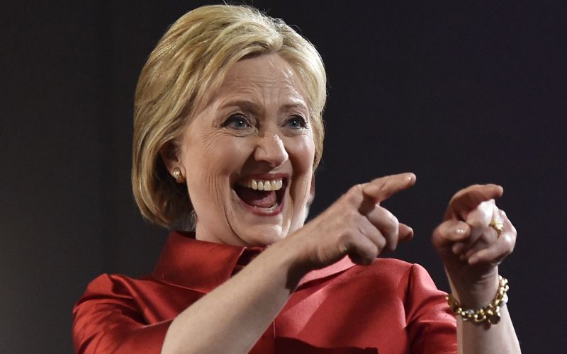 Clintonova po zmagi v Nevadi