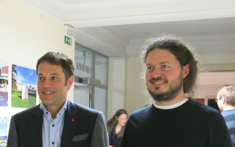 Arčon in Manojlovič leta 2014, v času županske 'bitke'.