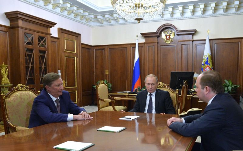 Sergej Ivanov, Vadimir Putin in Anton Vaino
