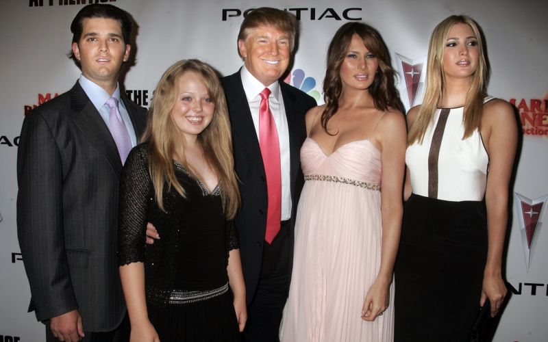 Donald Trump Melania z družino