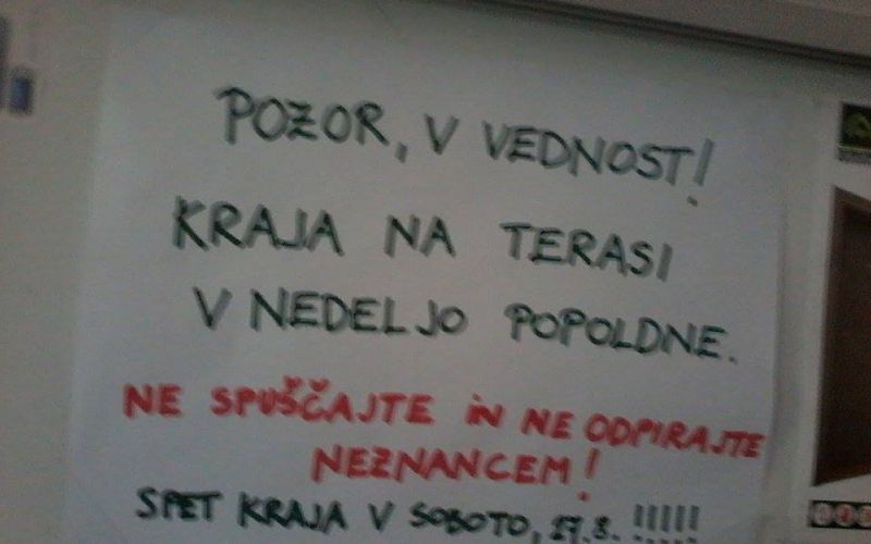 vikend kraje oblačil, opozorilo