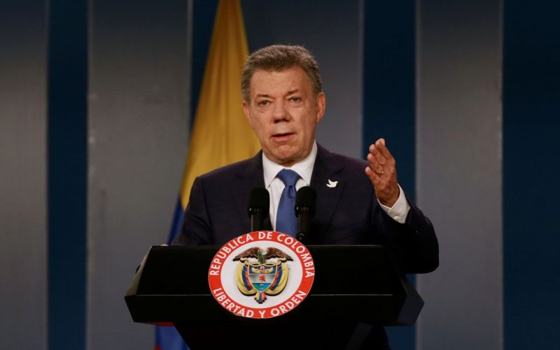 Kolumbijski predsednik Juan Manuel Santos