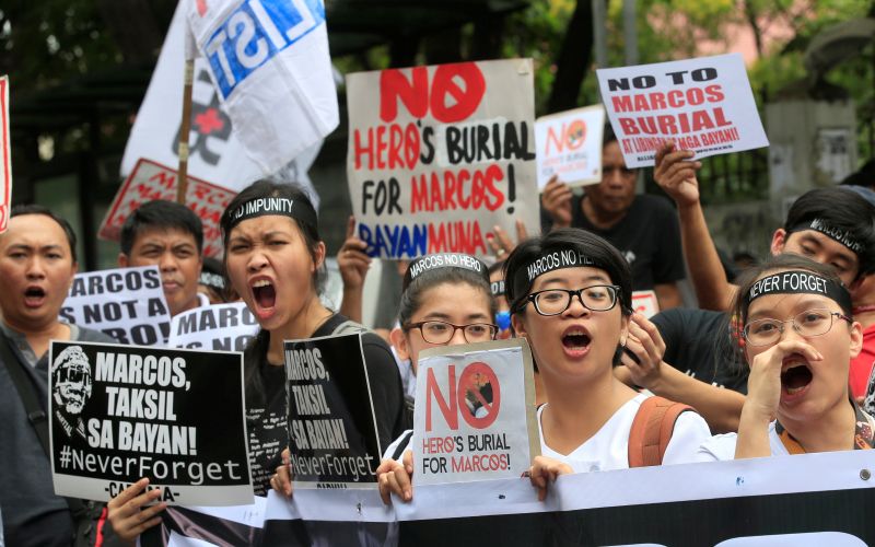 protest, manila, ferdinand, marcos, pogreb
