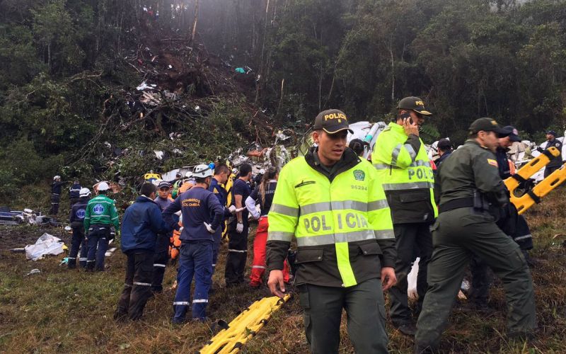 Letalo, strmoglavljenje, Chapecoense.jpg