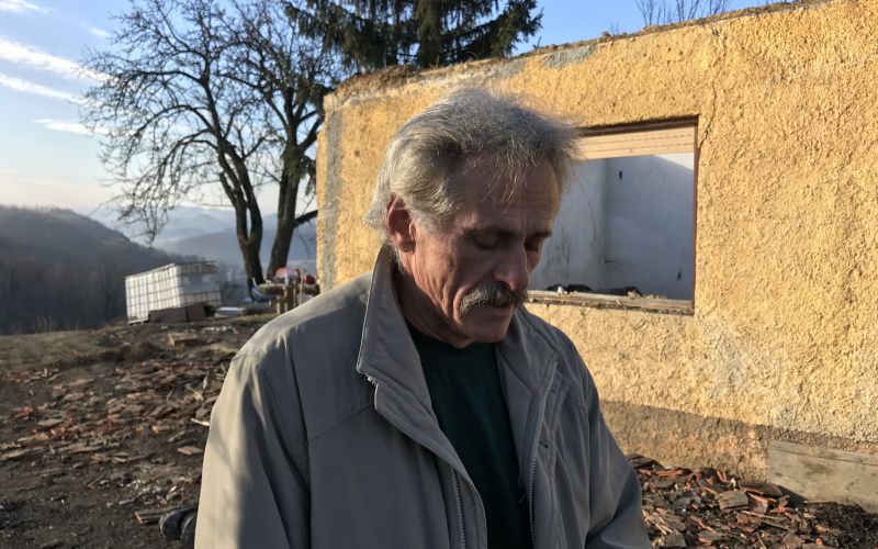 Ivan Maroh, Gradišča, požar, stanovanjska jhiša, uničil