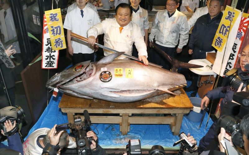Lastnik restavracij, Kiyoshi Kimura, tuna, ribja tržnica