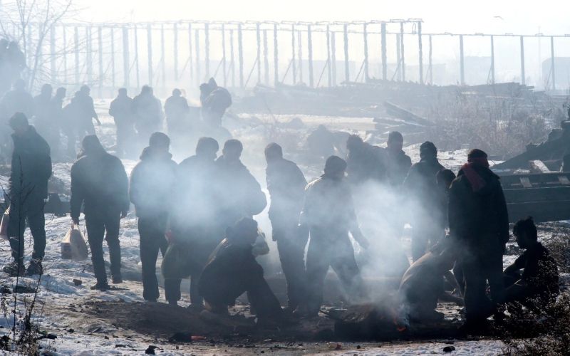 mraz, zima, Beograd, migranti, begunci