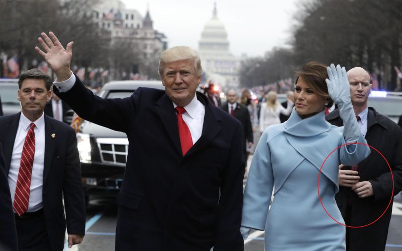 Inavguracija, Donald Trump, Melania Trump, telesni stražar