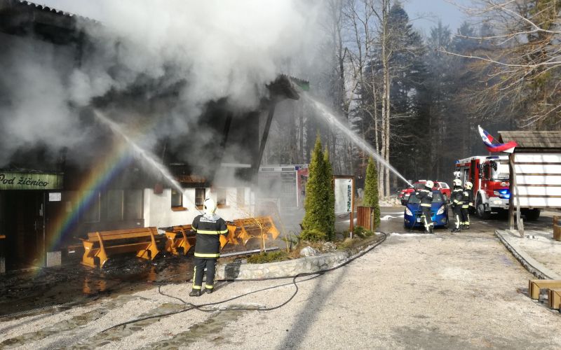 požar, Velika planina, žičnica
