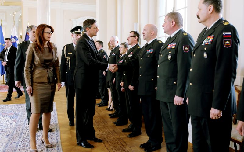 ministrica Andreja Katič, predsednik Borut Pahor, slovenska vojska, letno poročilo