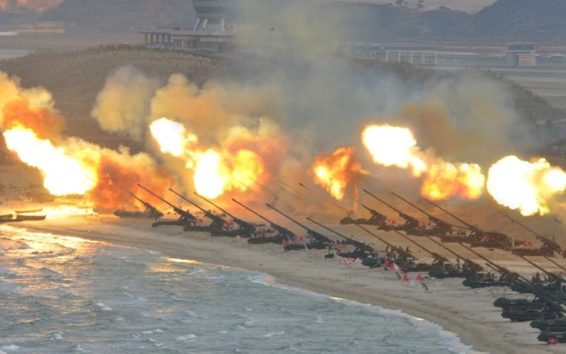 severna koreja topništvo artilerija