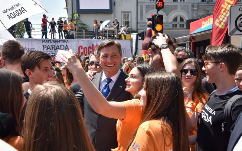 Borut Pahor, Maturanti, ples