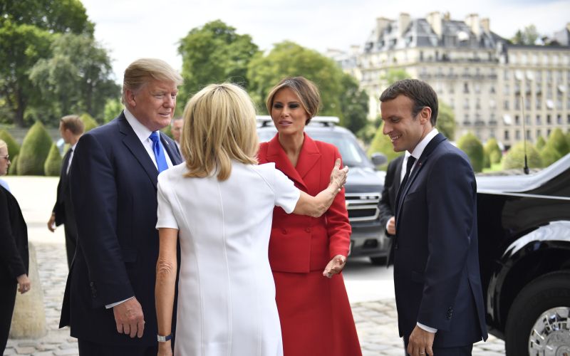 Brigitte Macron, Emmanuel Macron, Donald Trump, Melania Trump.jpg