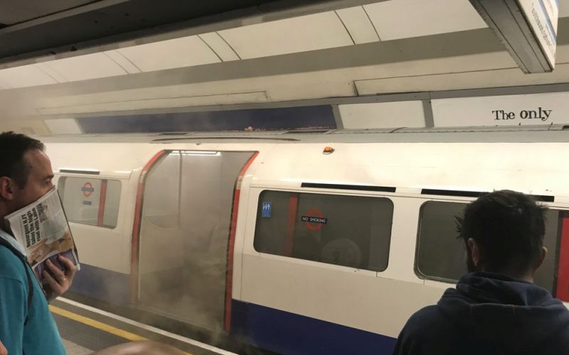 podzemna železnica, dim, požar, London