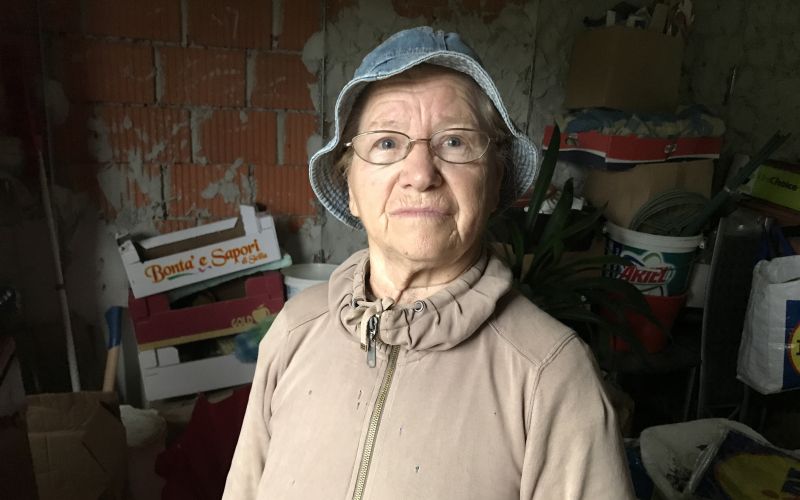Marija Vogrin, Spodnja Korena, narasel potok