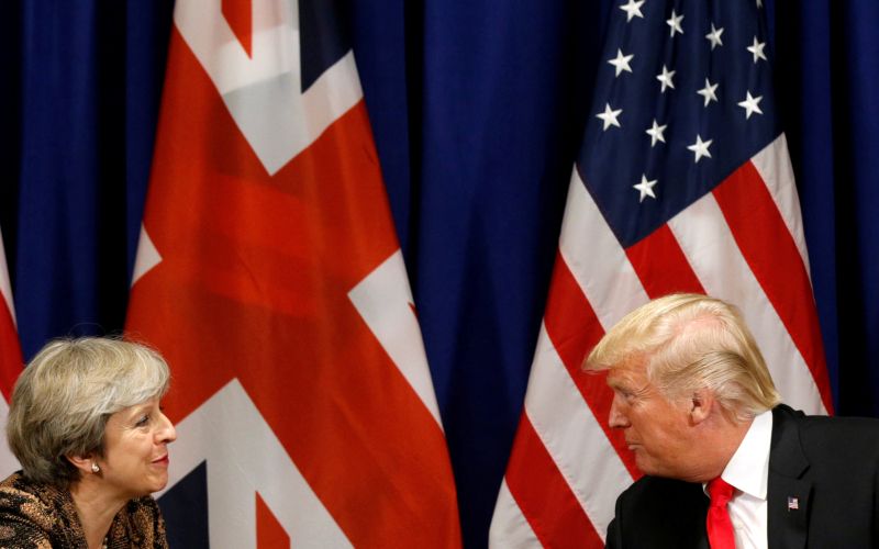 theresa may, donald trump