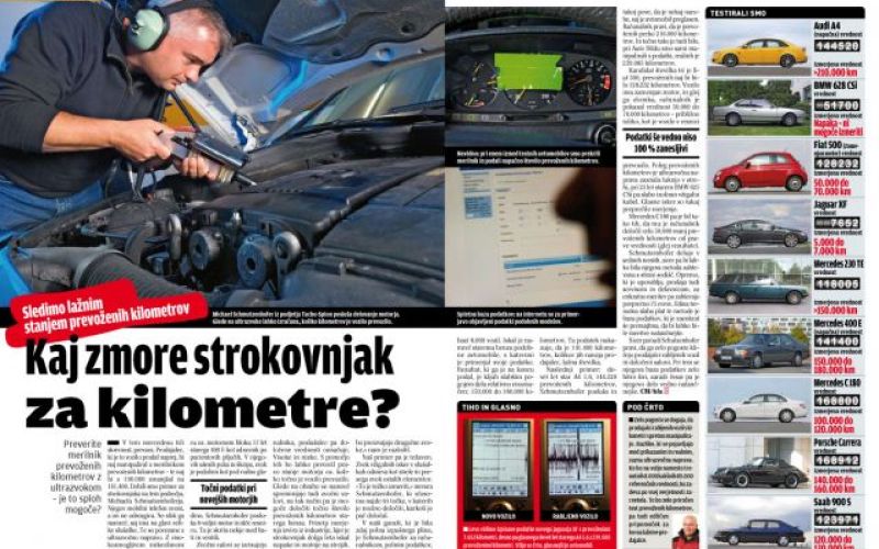 Kako preveriti stanje merilnika prevoženih kilometrov?