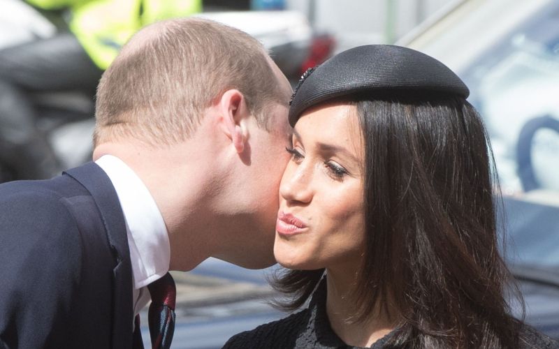 Princ William in Meghan Markle