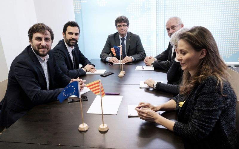 Antonio Cormin, Roger Torrent, Carles Puigdemont, Lluis Puig Gordi, Clara Ponsati, Meritxell Serret