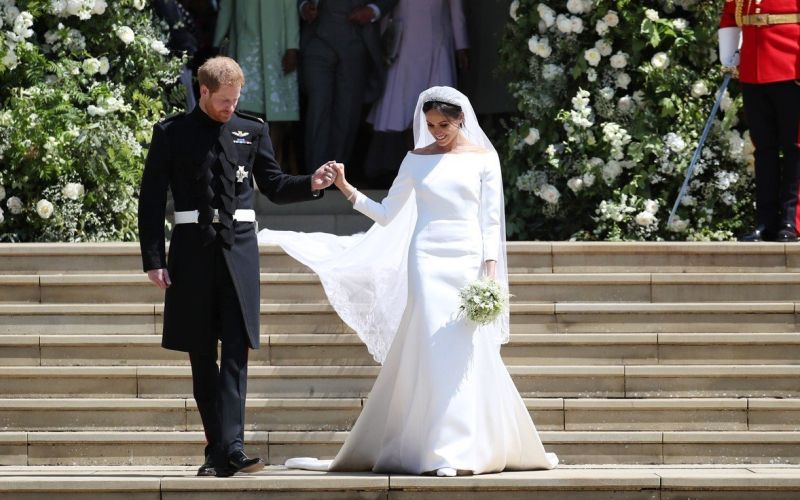 meghan markle, poročna obleka