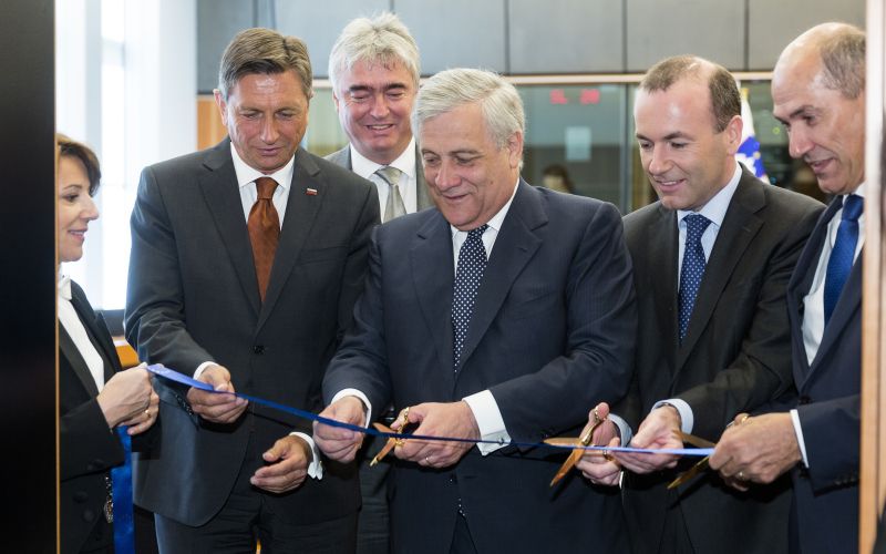 Antonio Tajani, Borut Pahor, Janez Janša, Manfred Weber, Milan Zver