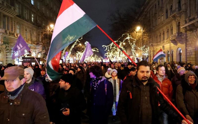 protest, budimpešta,