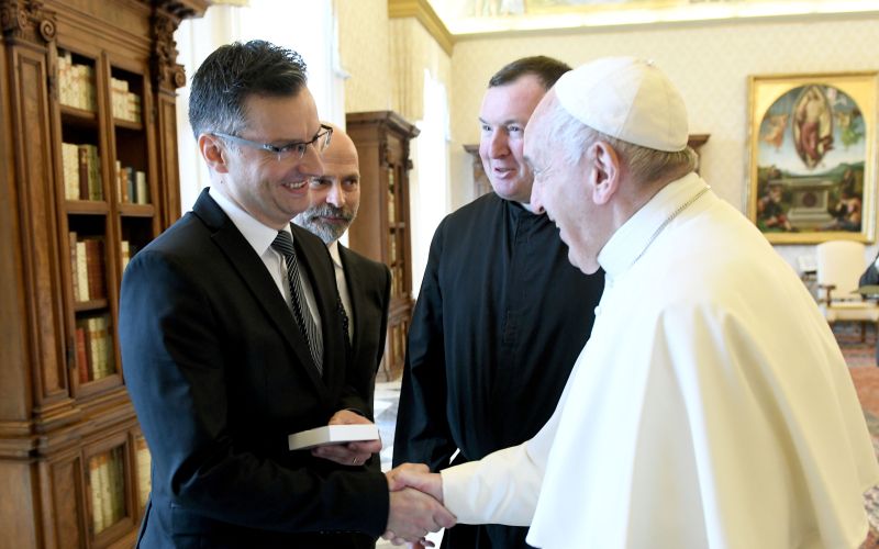 marjan šarec, papež frančišek.jpg