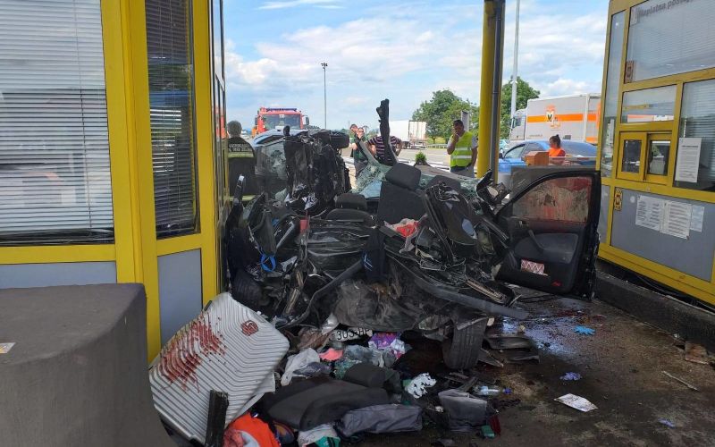 sveta helena, cestninska postaja, prometna nesreča