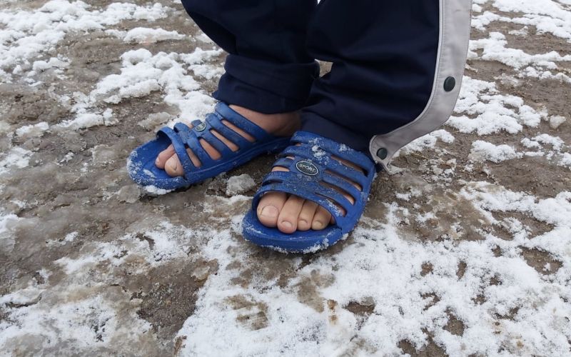 vučjak, sneg, migranti