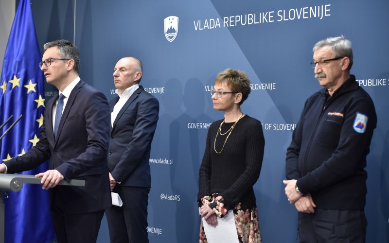 Novinarska konferenca vlada Šarec Šabeder Šestan Pirnat