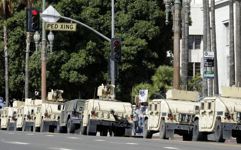 los angeles, kalifornija, nacionalna garda