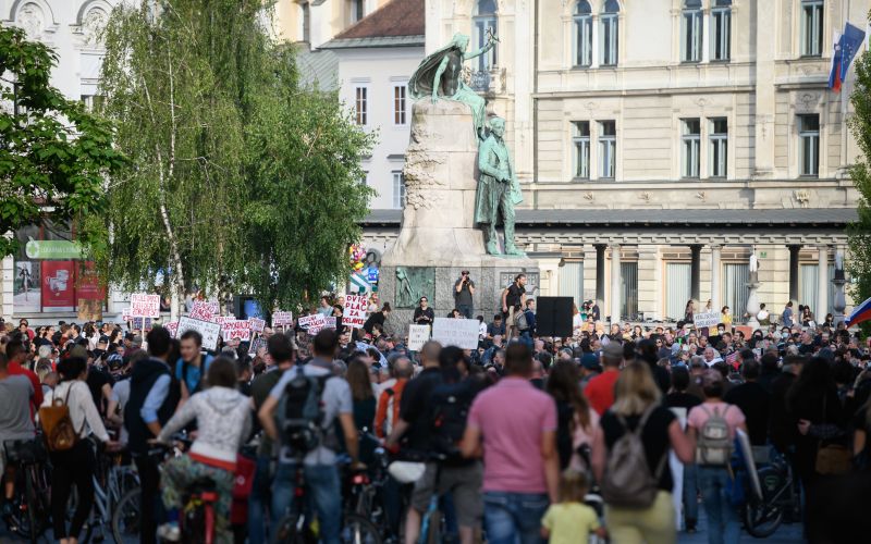 petkov-protest, prešernov-trg
