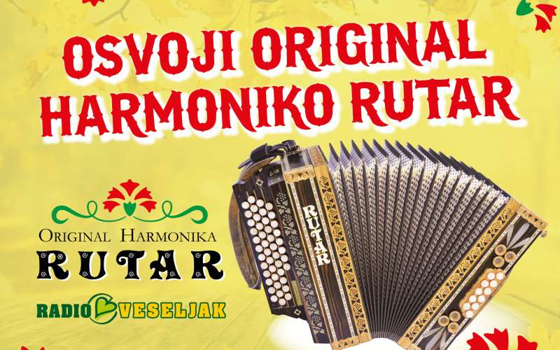 Dokaži, da Veseljak.si in se poteguj za Original harmoniko RUTAR!