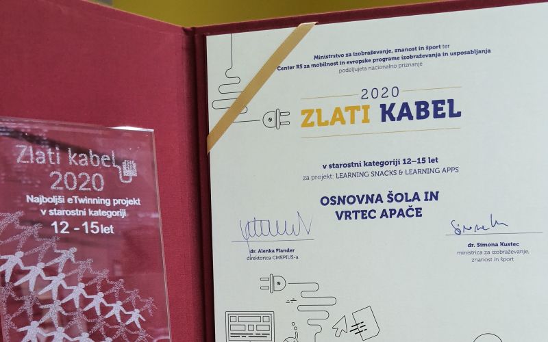 OŠ Apače, zlati kabel