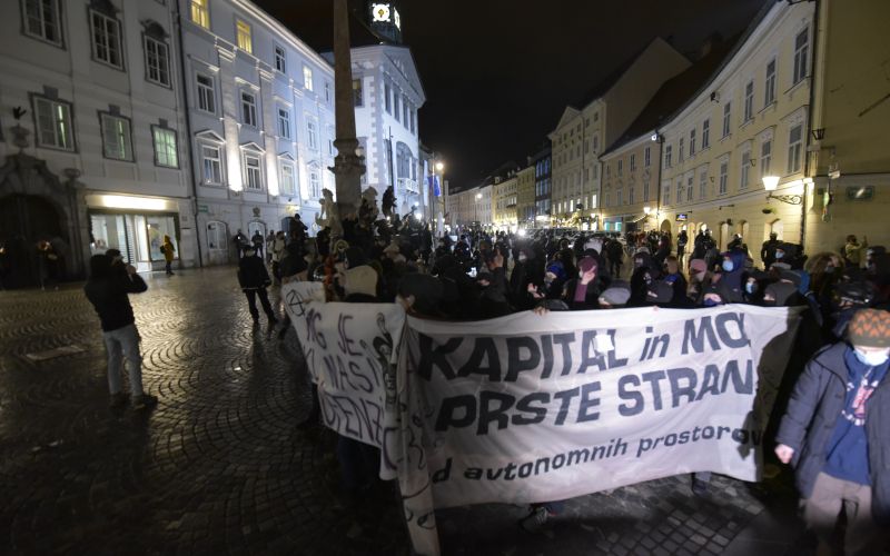 protest, ljubljana, rog, 22.-1.-2021