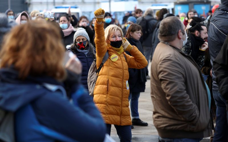 berlin, protest 13. 3. 2021