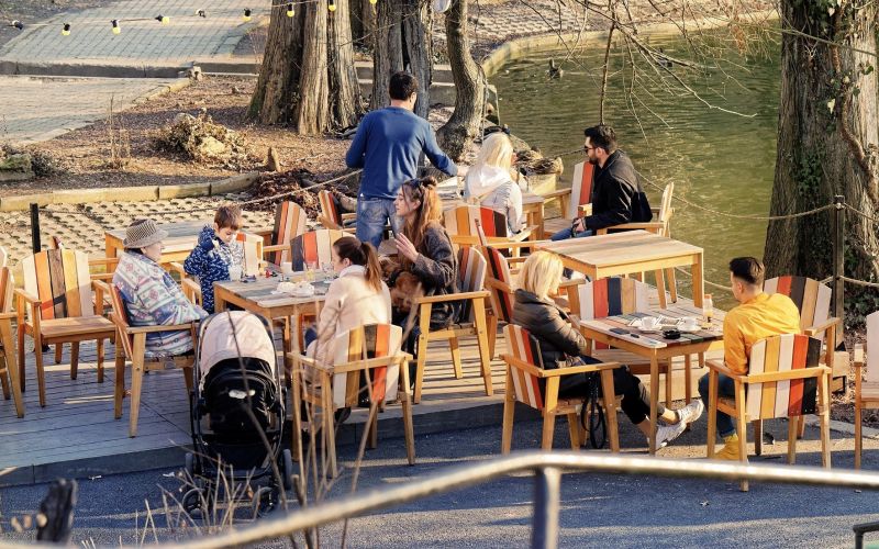 terasa, lokal, gostilna, bar, ljudje, druženje