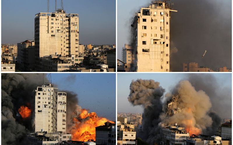 gaza, obstreljevanje, stolpnica, izrael