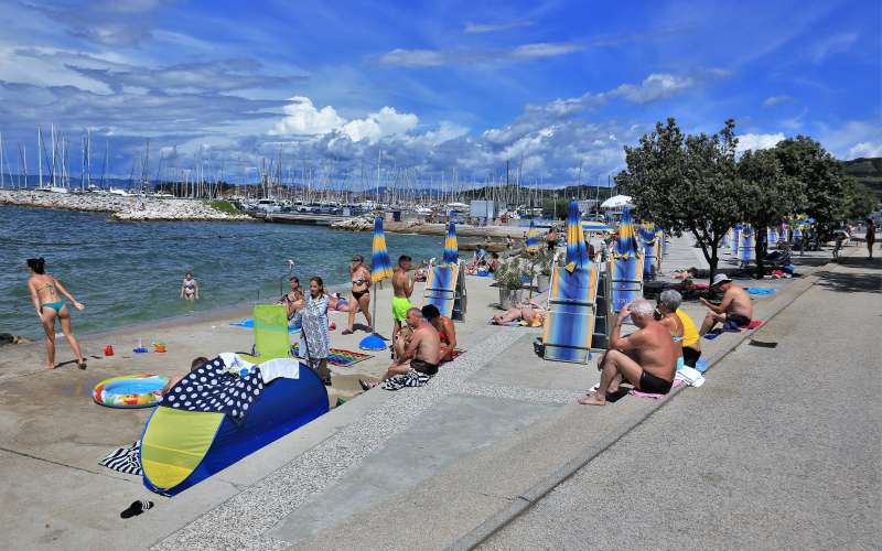 izola, plaža
