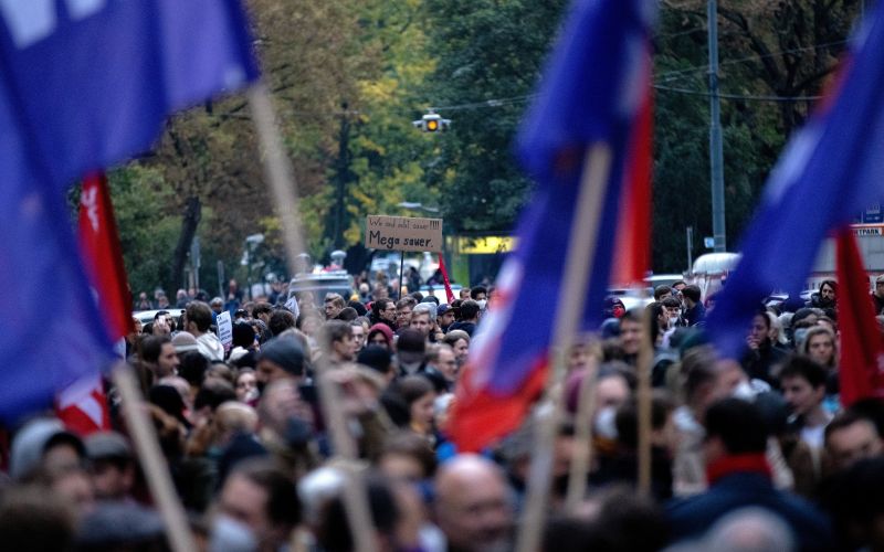 dunaj, protest, avstrija, sebastian-kurz, 7.-10.-2021