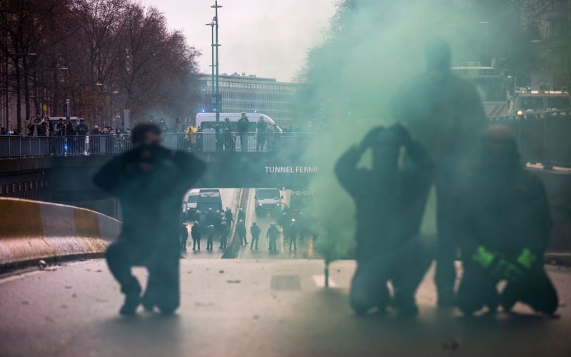 bruselj, protesti, pct